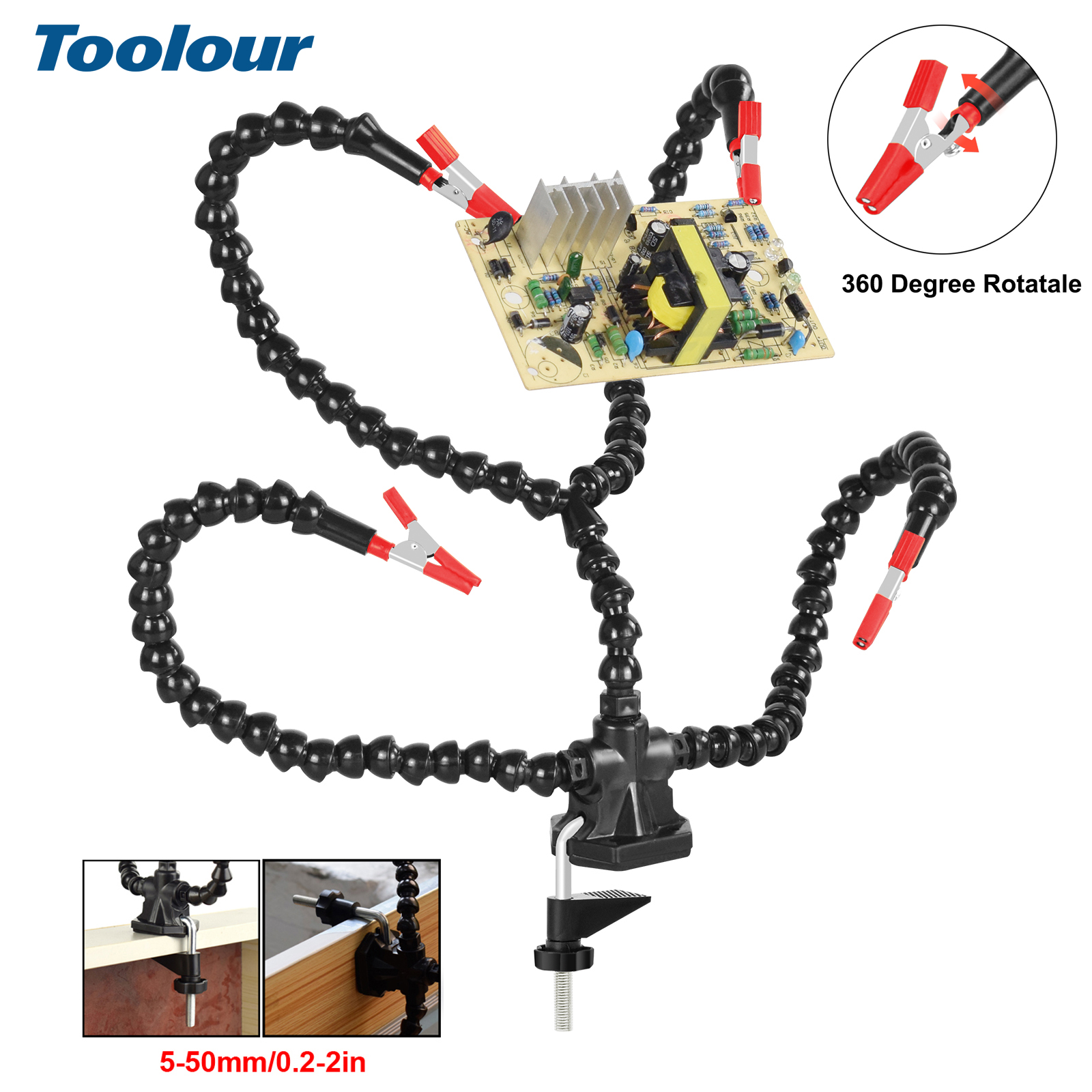 Pcb Holder Clamp - Toolour Soldering Station Helping Hand Third