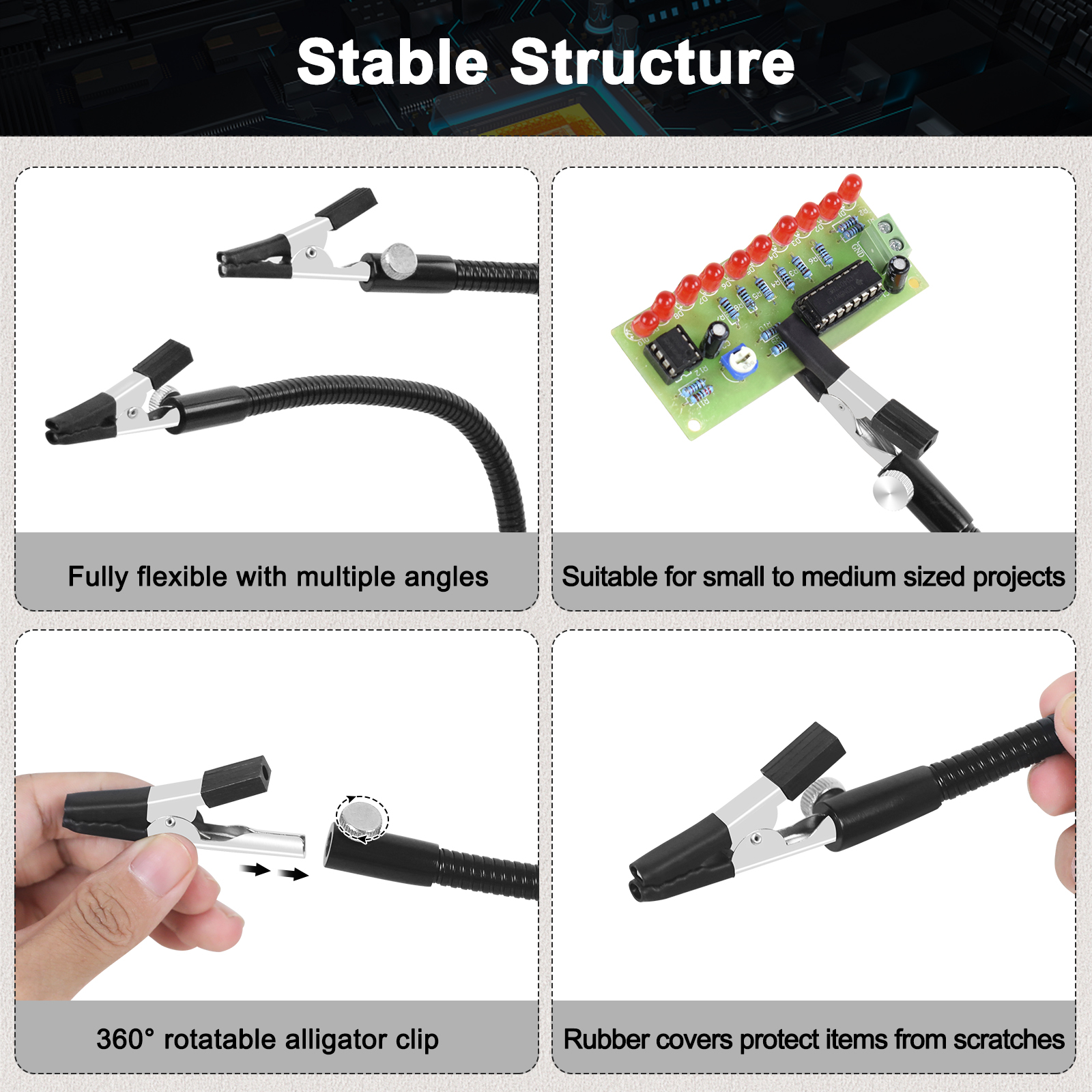Toolour Magnetic Helping Hands – Pcb Holder Clamp recenzja i cena